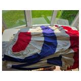 5 Bunting cotton Flags 3 ends 2 full centers