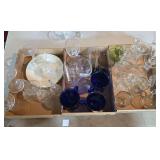 3 flats of glassware and Shaw
