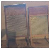 2 wash boards 1 with glass surface