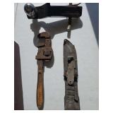 Tow ball vintage wrenche and vintage Rambo knife