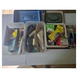 Lot of office and crafting supplies as shown. Assorted group includes useful desk, paper craft, scrapbooking, and general creative supplies suitable for organizing, card making, journaling, mixed medi