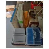 Flat of organizers as shown. Assorted crafting, scrapbooking, and office organizers suitable for storing paper craft supplies, stamps, embellishments, tools, cards, stickers, and other creative materi