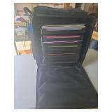 Crop In Style P3 scrapbook travel bag with rolling design and multiple storage compartments. Designed for transporting scrapbooking, paper craft, stamping, and crafting supplies to crops, classes, or 