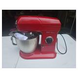 Viking Professional 7 qt. stand mixer with stainless mixing bowl and attachments as shown. Heavy-duty countertop mixer suitable for baking, dough mixing, and general kitchen prep. Tested and powered o