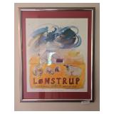 Framed wall art print depicting the Lønstrup / Mårup Church area in Denmark. Decorative print with coastal European subject matter. Measures approximately 30 in. tall x 24 in. wide.