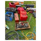 Gas cans and tools