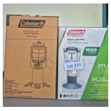 Coleman Models 5159 & 2000 NorthStar Lanterns. Boxed Coleman propane lanterns including Model 5159 Basic Lantern rated 1000 lumens and Model 2000 NorthStar; original packaging as shown.v