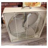 Vintage Fasco floor fan. Powered on and heavy so won’t tip over as easily