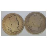 1900-O and 1903-O Barber Half Dollars