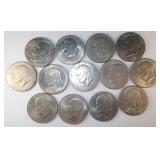 13 1971 Eisenhower Dollars