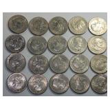 20 Sacagawea Dollars, various dates