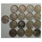 17 Buffalo Nickels