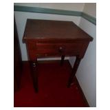 Small antique side table with drawer