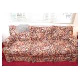 Floral upholstered sofa