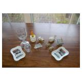 Glass and knick knacks as shown in photo