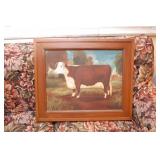 Cow print in frame