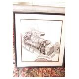 Car picture in frame