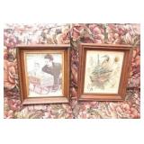2 vintage prints in frame