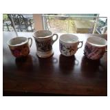 4 shaving mugs as shown