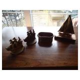 Brass items and paperweights