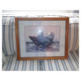 Chicken print in frame