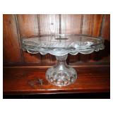 Glass cake plate