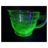 Uranium Glass Two Cup Measuring and Mixing Bowl