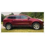 2009 Red Jewel Chevrolet FWD 1LT Traverse w/ 7 Passenger Seating