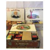 Vintage Cigar Boxes with Stove Bolts, Screws