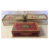 Vintage Cigar Boxes with Contents