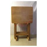 Wood TV Tray With Holder