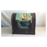 Wood Trunk with Contents