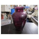 Purple Vase approx. 18" Tall with Polished Stones