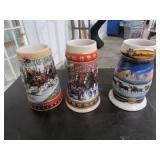 Budweiser Holiday Steins 1988 -1993 - 2000