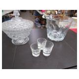 Crystal Compote with Lid / Ice Bucket / 3 Shot