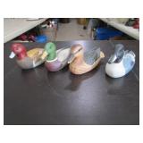 4 - Porcelain Duck Figures
