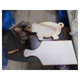 2 Cutting Boards and Knife Block with Knives