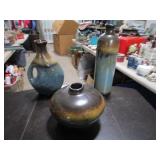 3 Pottery Pieces / Vase Lot