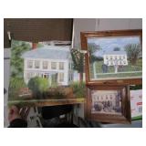 Lot of 3 Pictures / 2 Canvas Paintings Narup Home