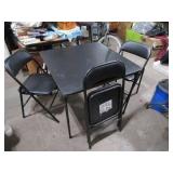 Folding Card Table with 3 Chairs