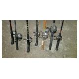 Fishing Pole Lot - 7 Rods & Reels