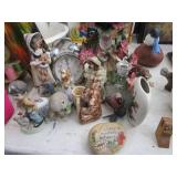 Home Décor Lot / Figurines / Clock / Candle Stick