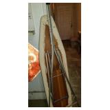 Antique Wood Ironing Board - Metal Legs