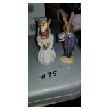 Royal Doulton Rabbits 1990 Bride & Groom Bunnykins