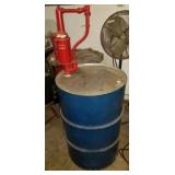 55 Gallon Steel Drum with Hand Pump