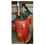 Red Grease Canister w/Lincoln Manual Pump