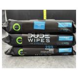 3 packs dude wipes - 144 wipes total