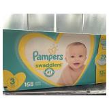 Pampers swaddlers baby diapers size 3 - 168 count