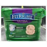 Fit right ultra briefs size small - 20 count
