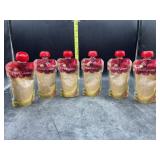 6 organic baby food - bananas, raspberries, &